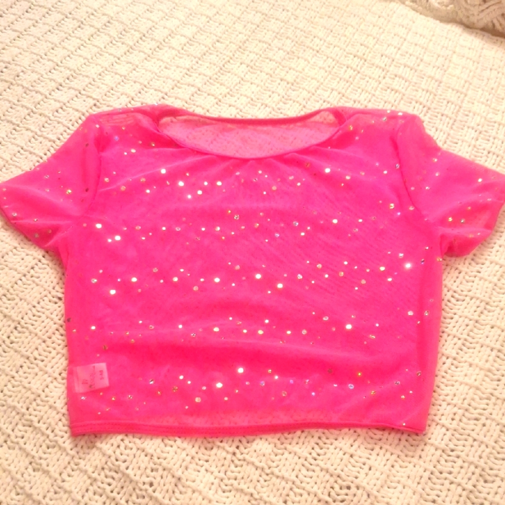 Sparkly Pink Short Sleeve Kids Tee